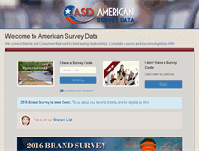 Tablet Screenshot of americansurveydata.com